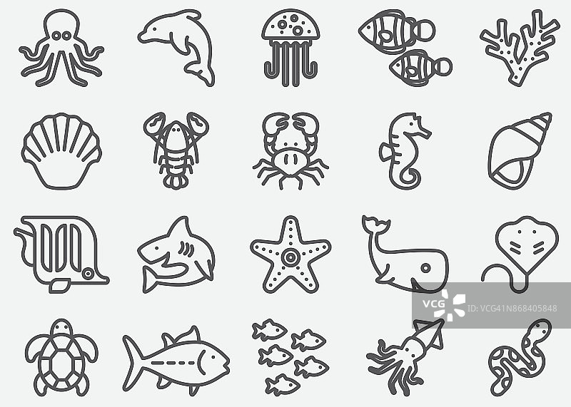 海洋动物系列图标图片素材