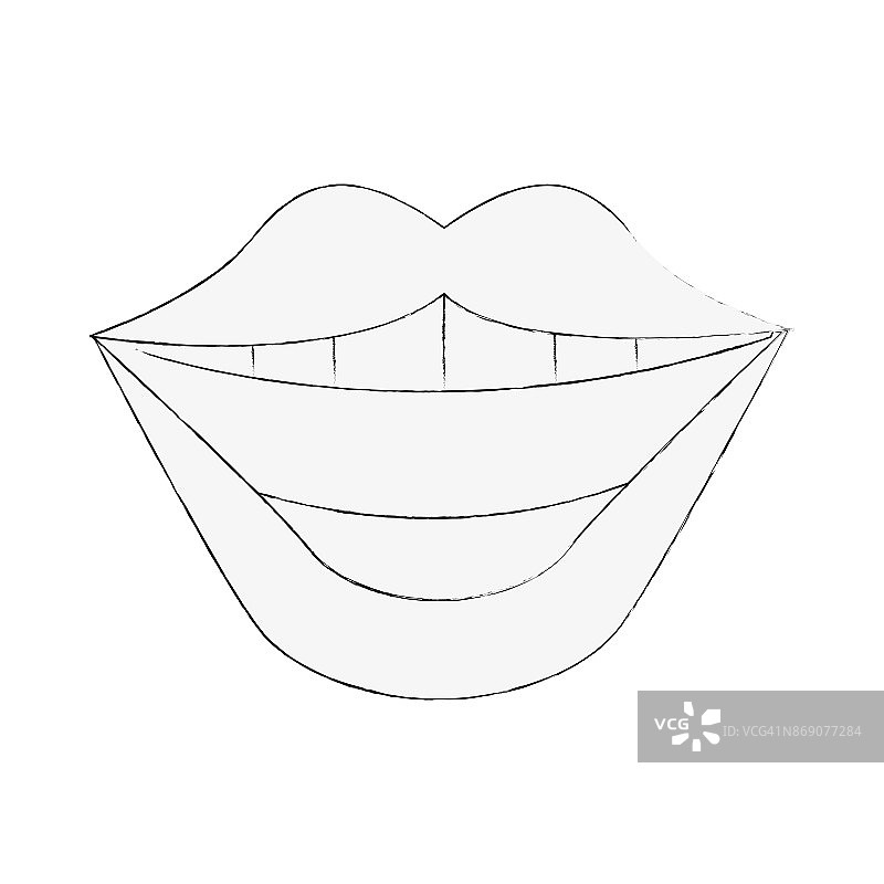 嘴唇的一个女人图标形象图片素材