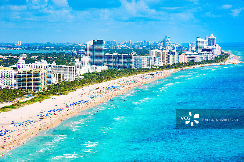 南海滩迈阿密航空图片素材