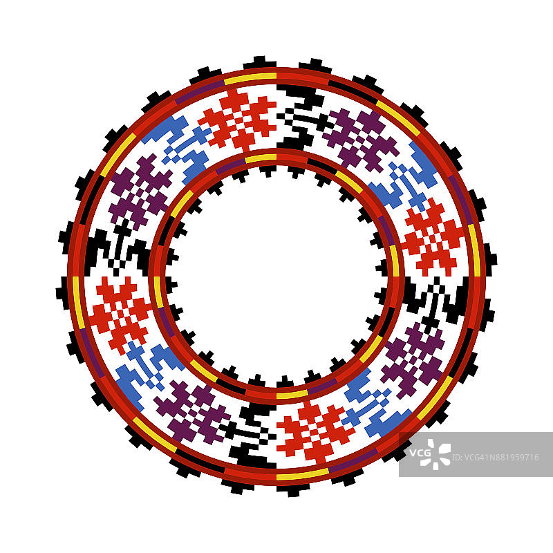 圆形乌克兰传统装饰品图片素材