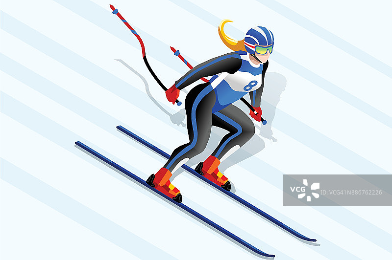 高山滑雪剪贴画向量图片素材