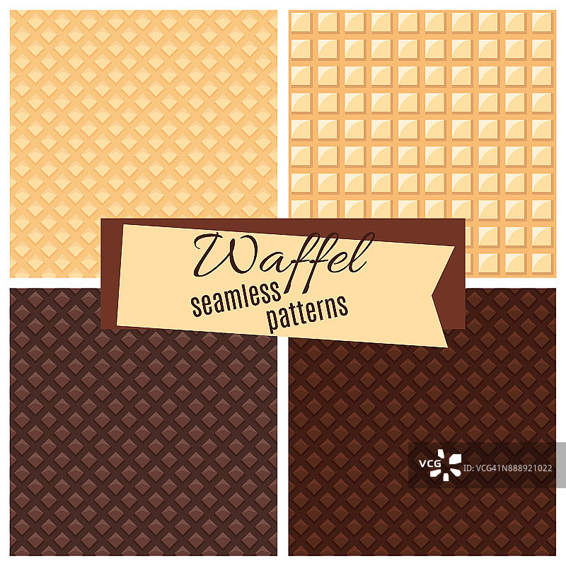矢量waffel无缝模式设置图片素材