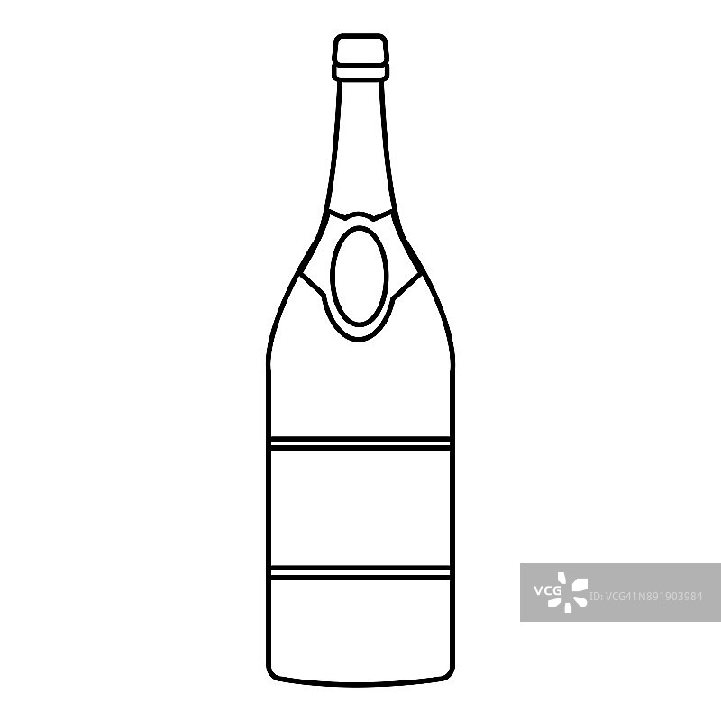 香槟酒瓶图标图片素材