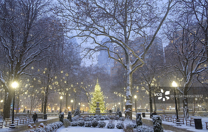 里滕豪斯广场的雪图片素材