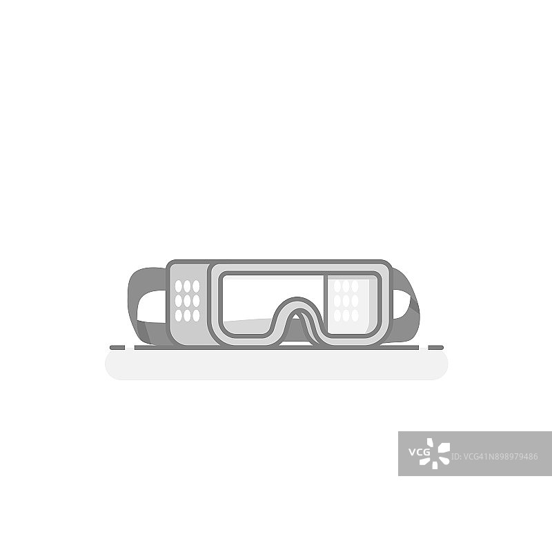 科学安全护目镜-实验室材料和工具图标15。平面设计理念。矢量插图。图片素材