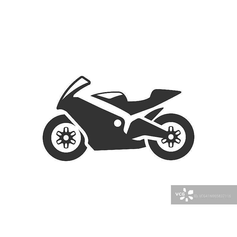 BW图标-摩托车图片素材