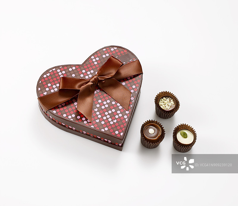 心形巧克力盒图片素材