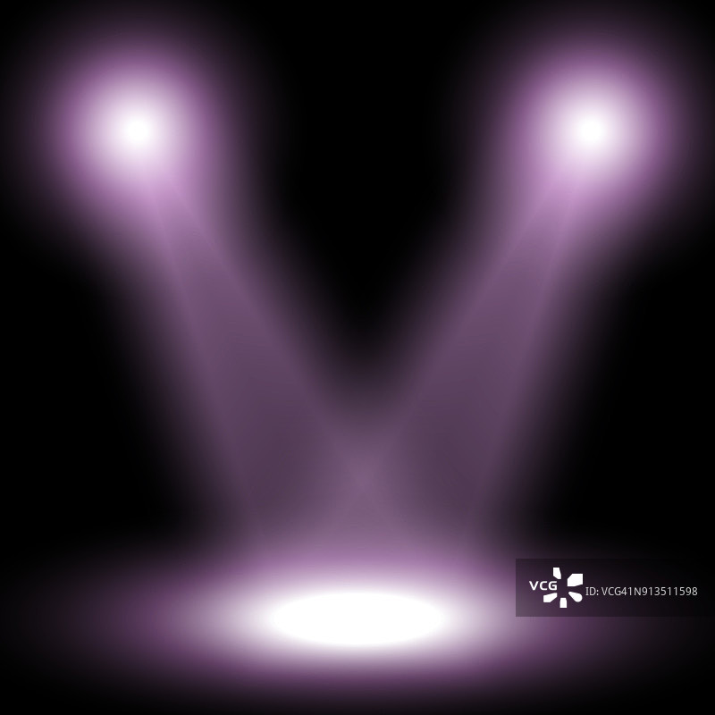 矢量聚光灯，灯光效果，紫色图片素材