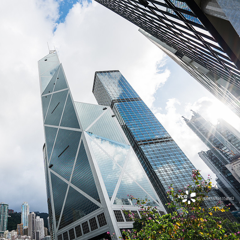 香港现代化的商业大厦图片素材