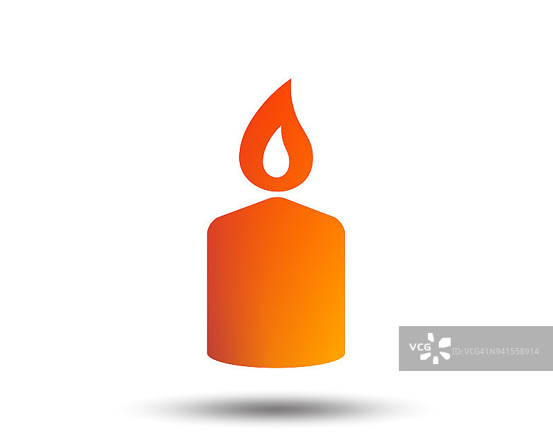 蜡烛图标。火的象征。图片素材