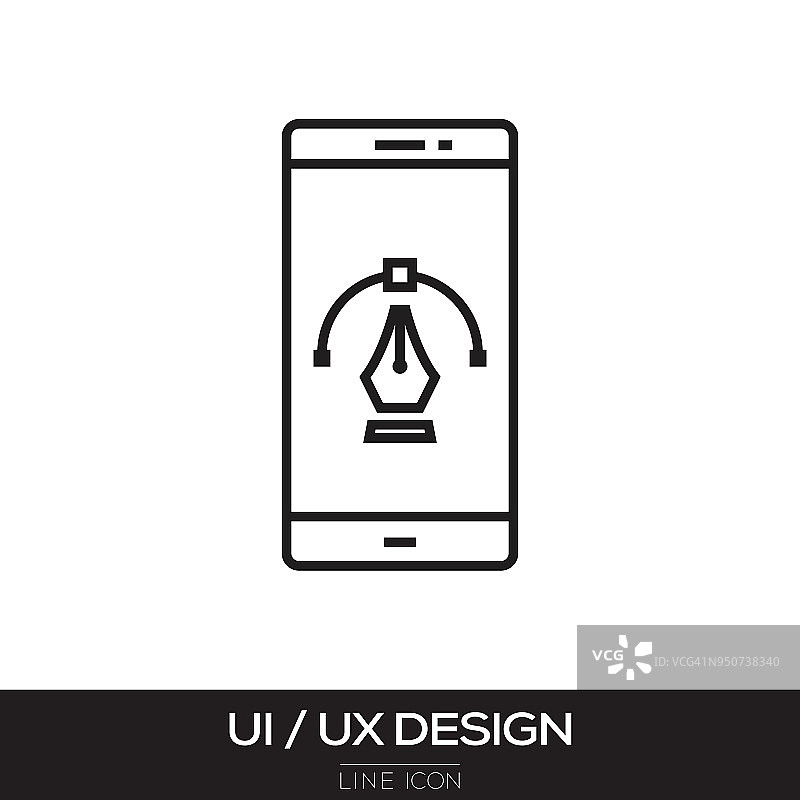 UI和ux设计线图标图片素材