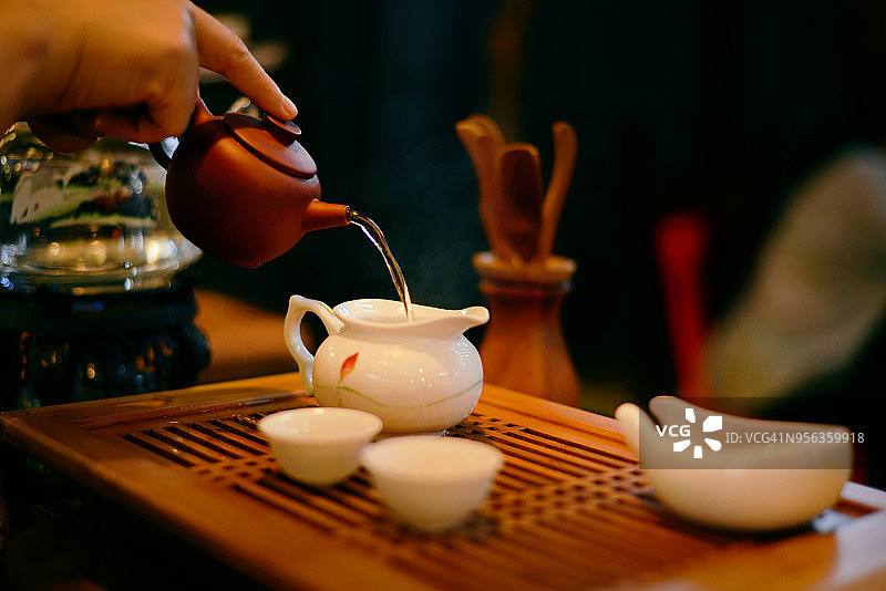 中国茶时间-放松和喝一些茶图片素材