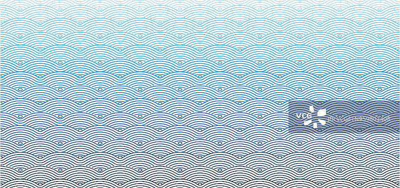 矢量中国传统波浪无缝图案背景图片素材