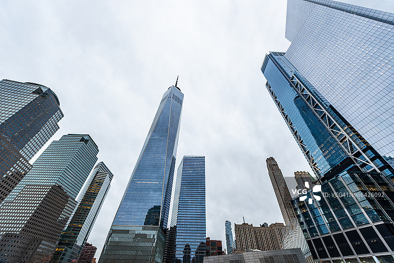 纽约曼哈顿的摩天大楼图片素材
