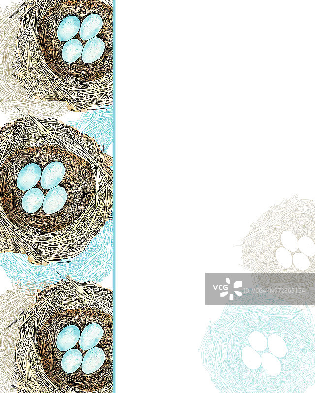 鸟巢矢量设计模板与复制空间图片素材