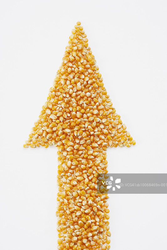 箭头形状的玉米粒图片素材