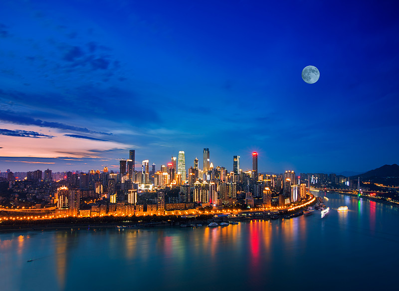重庆城市建筑夜景图片下载
