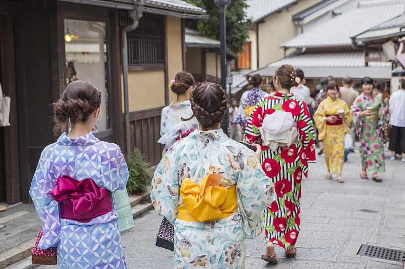 观光客,和服,京都,日本,亚洲图片下载