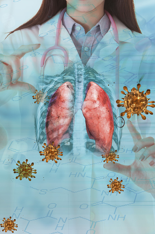 医生试图找到针对肺部疾病的解决方案图片素材