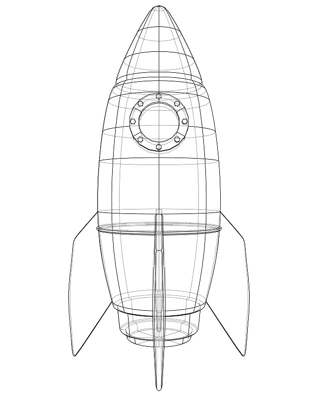 火箭草图向量—正版高清下载,购买