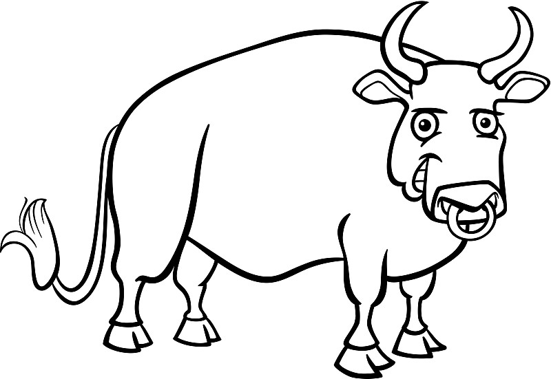 公牛的简笔画画法图片