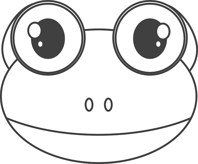 快乐的头青蛙卡通人物