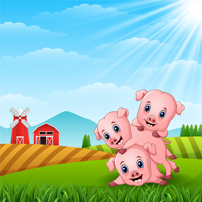 三只小猪可爱头像照片图片