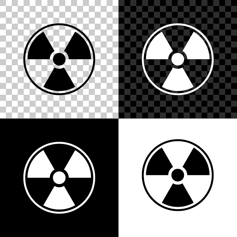 辐射标志黑白图片