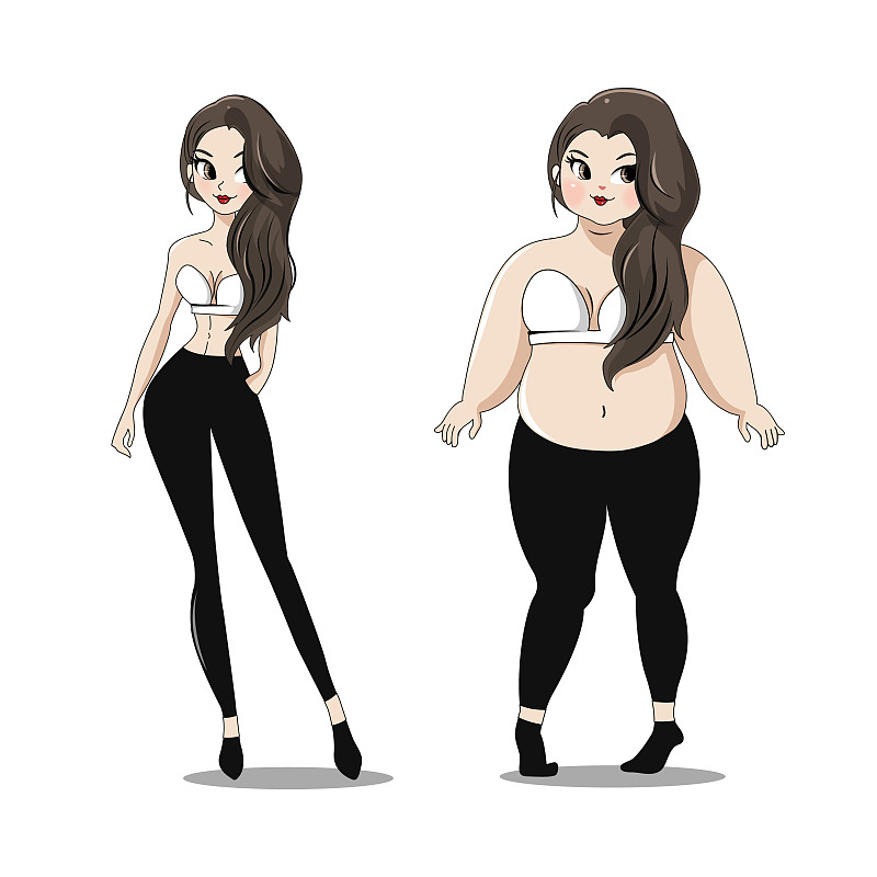 减肥前后图片对比漫画图片