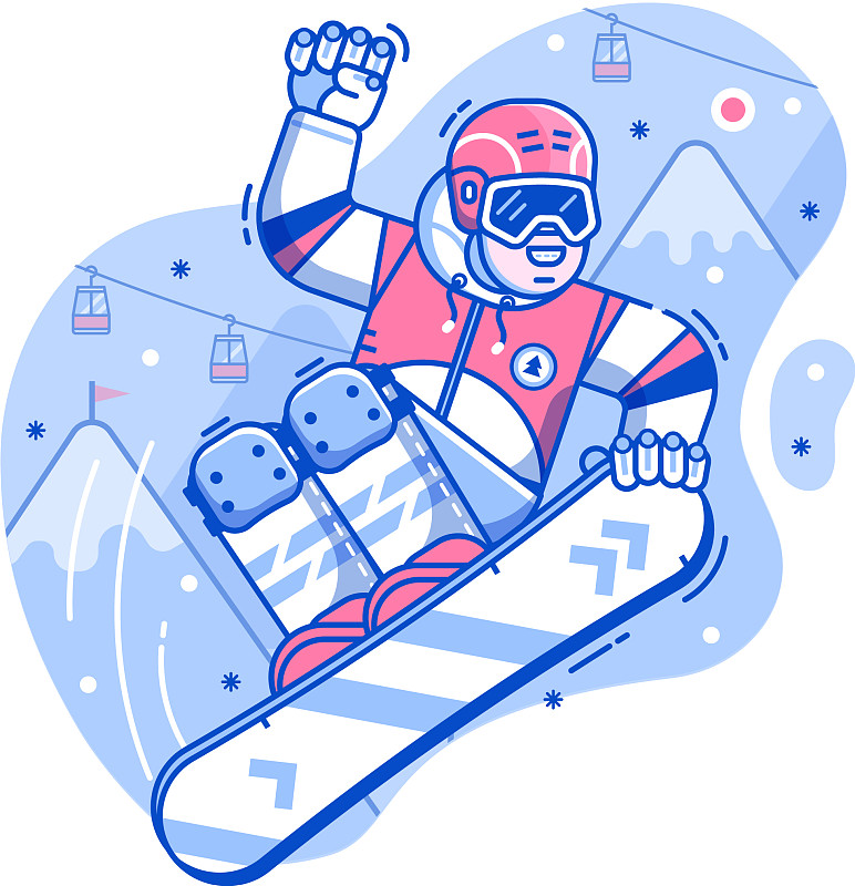 自由式滑雪男子跳台快乐图片下载