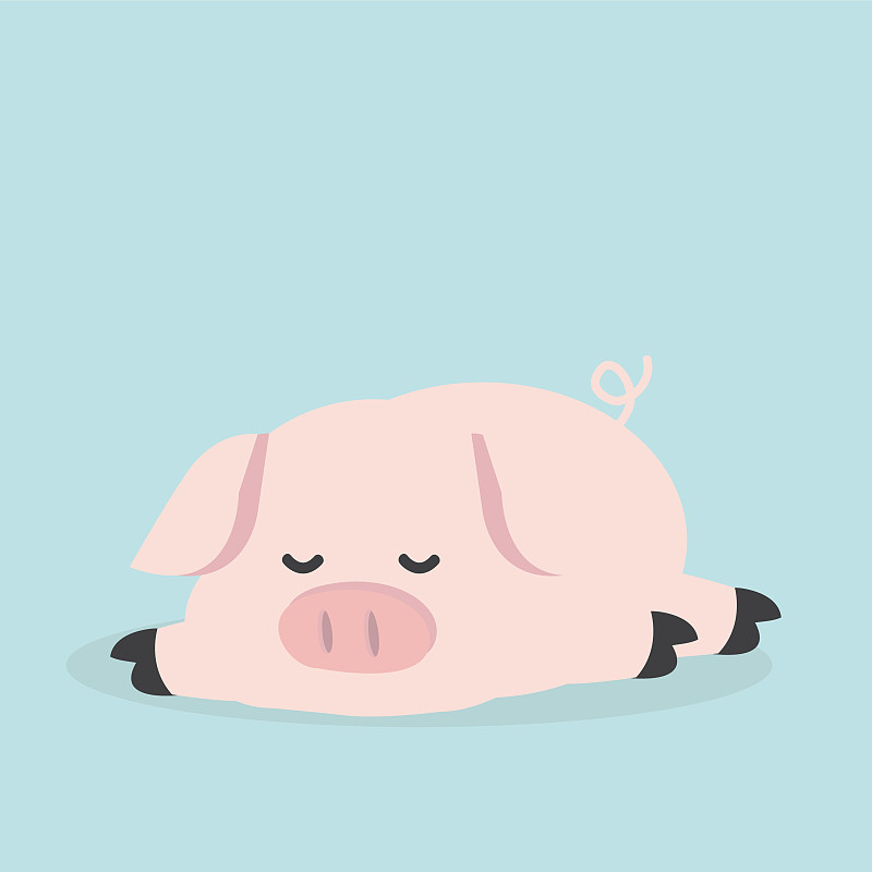 可爱的小猪睡觉卡通图片