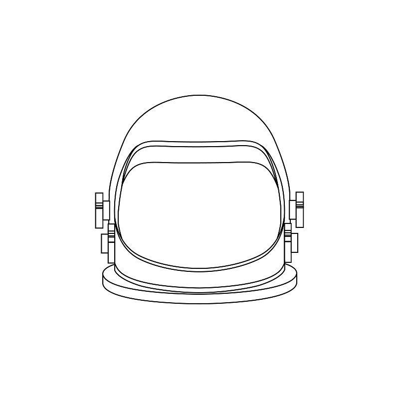 宇航头盔简笔画图片