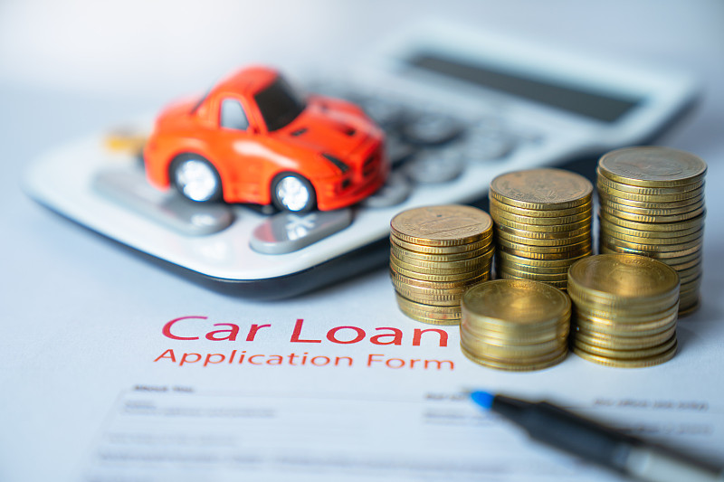 汽车贷款、现金、票面协议文件或汽车保险申请表图片下载