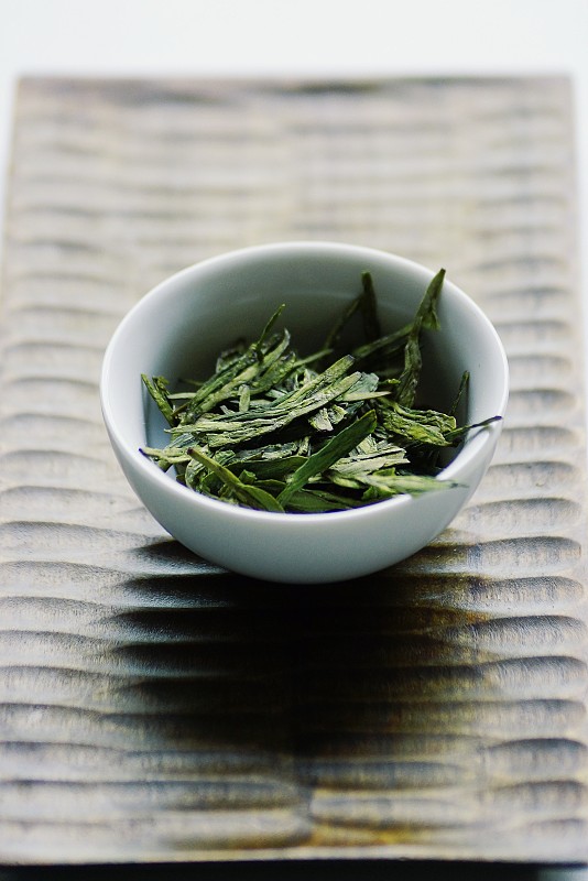 中国绿茶的干叶图片下载