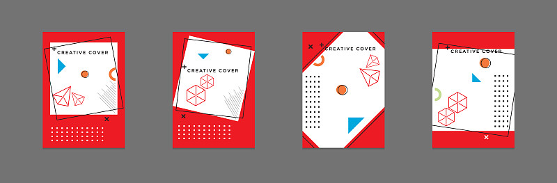 创意封面设计在几何风格的最小图片下载
