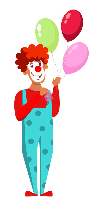 气球瘪了的小丑图片下载