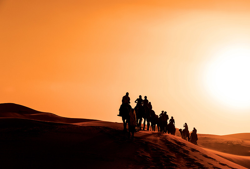 沙哈拉沙漠的日落图片下载