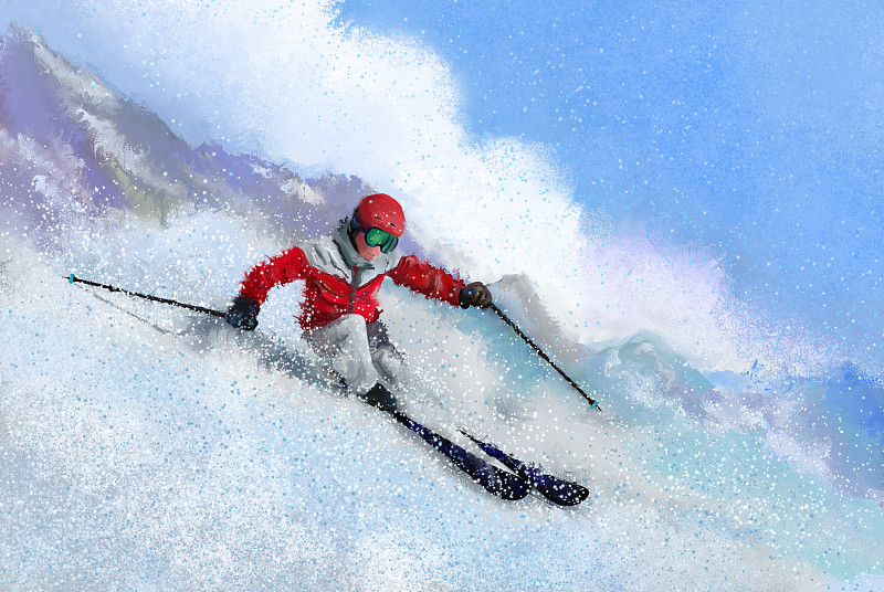 高山滑雪运动图片下载