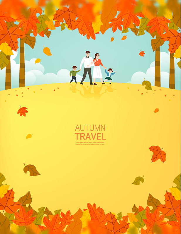矢档，山水，秋叶，背景，旅行，休息，家庭图片素材