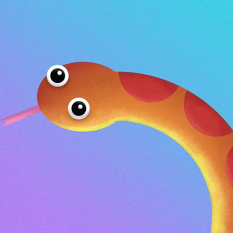 蛇十二生肖动物插画下载