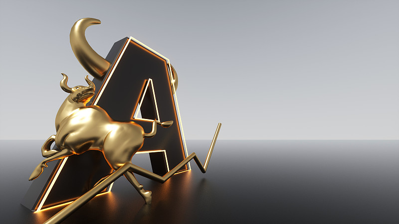 3D渲染字母A文字创意场景图片下载