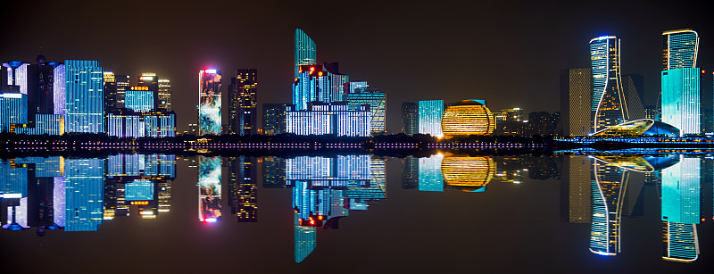 杭州CBD夜景图片下载