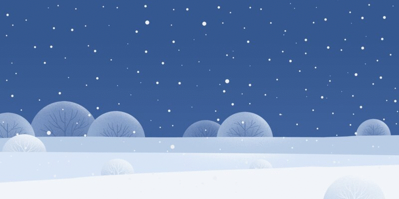 下雪动图横版插画下载
