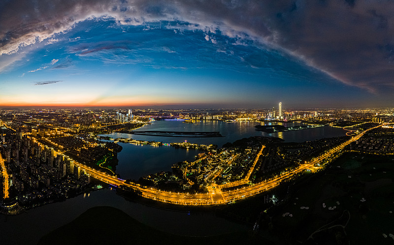 江苏苏州工业园区城市夜景图片下载
