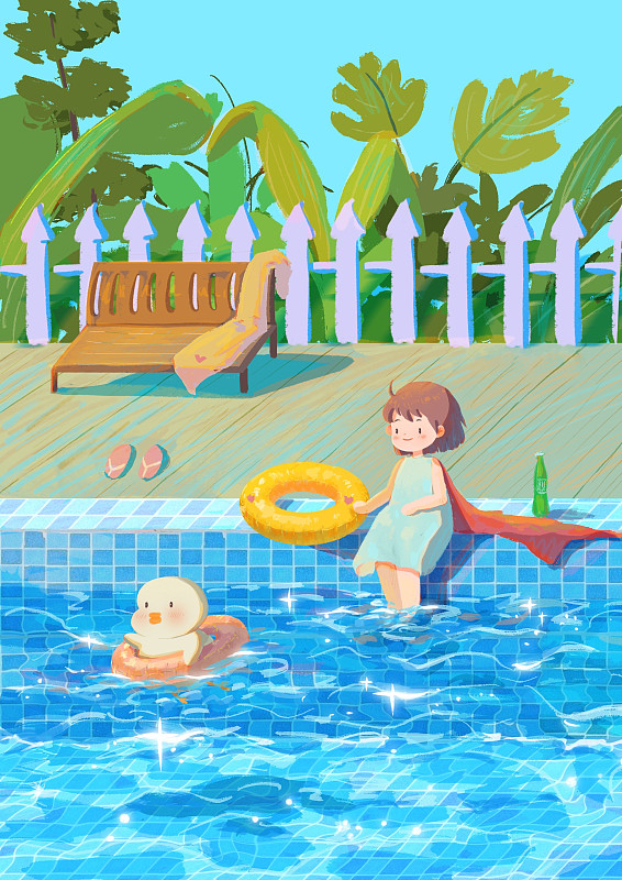 夏日泳池-清凉一夏图片下载