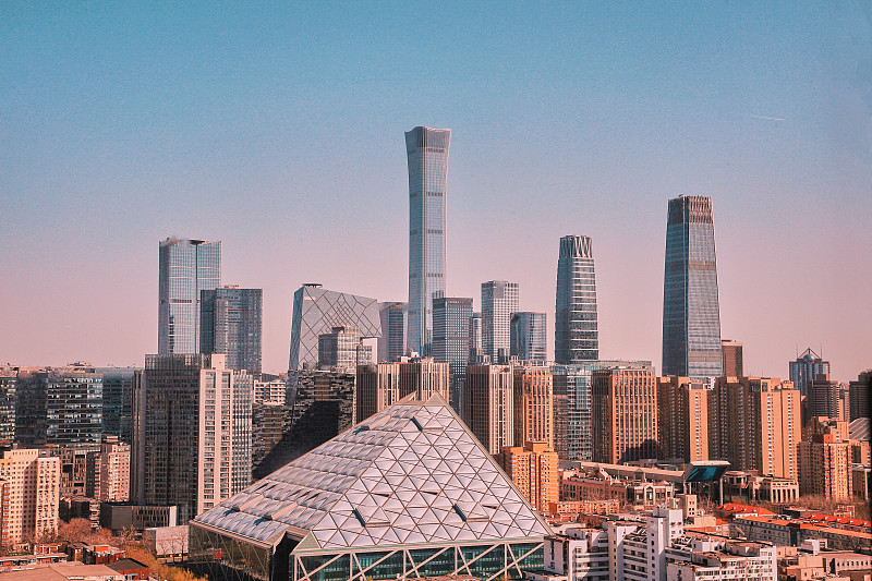 航拍北京CBD高楼图片下载