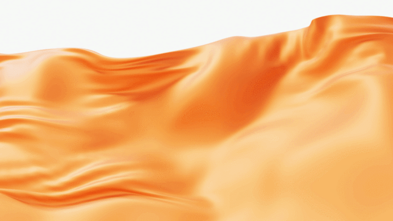 流动的橙色布料3D渲染插画下载
