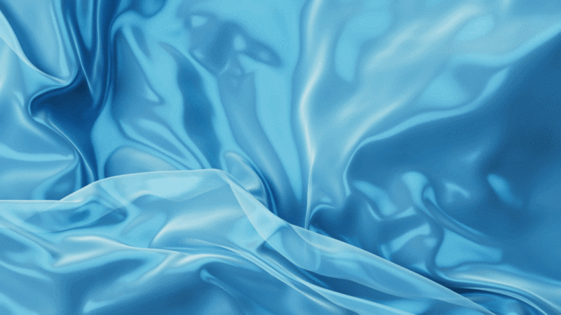 流动飘舞的蓝色光泽布料3D渲染插画下载