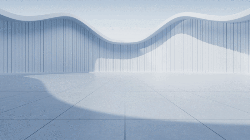 创意简约曲线建筑背景3D渲染插画下载