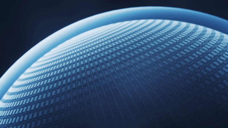 蓝色数字科技球体商务科技背景3D渲染图片下载